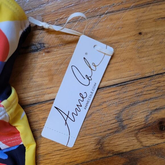 Anne Cole Women's Underwire Tankini Top Coloful Leaf Print Size 32C / 34B - Picture 8 of 12